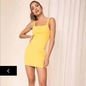 Superdown Yellow Bodycon Dress